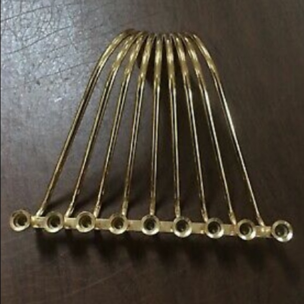 New Karshi 24 Karat Gold Plated Metal 8 Menorah.